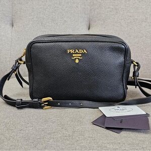 PRADA VITELLO DAINO BANDOLIER CAMERA BAG